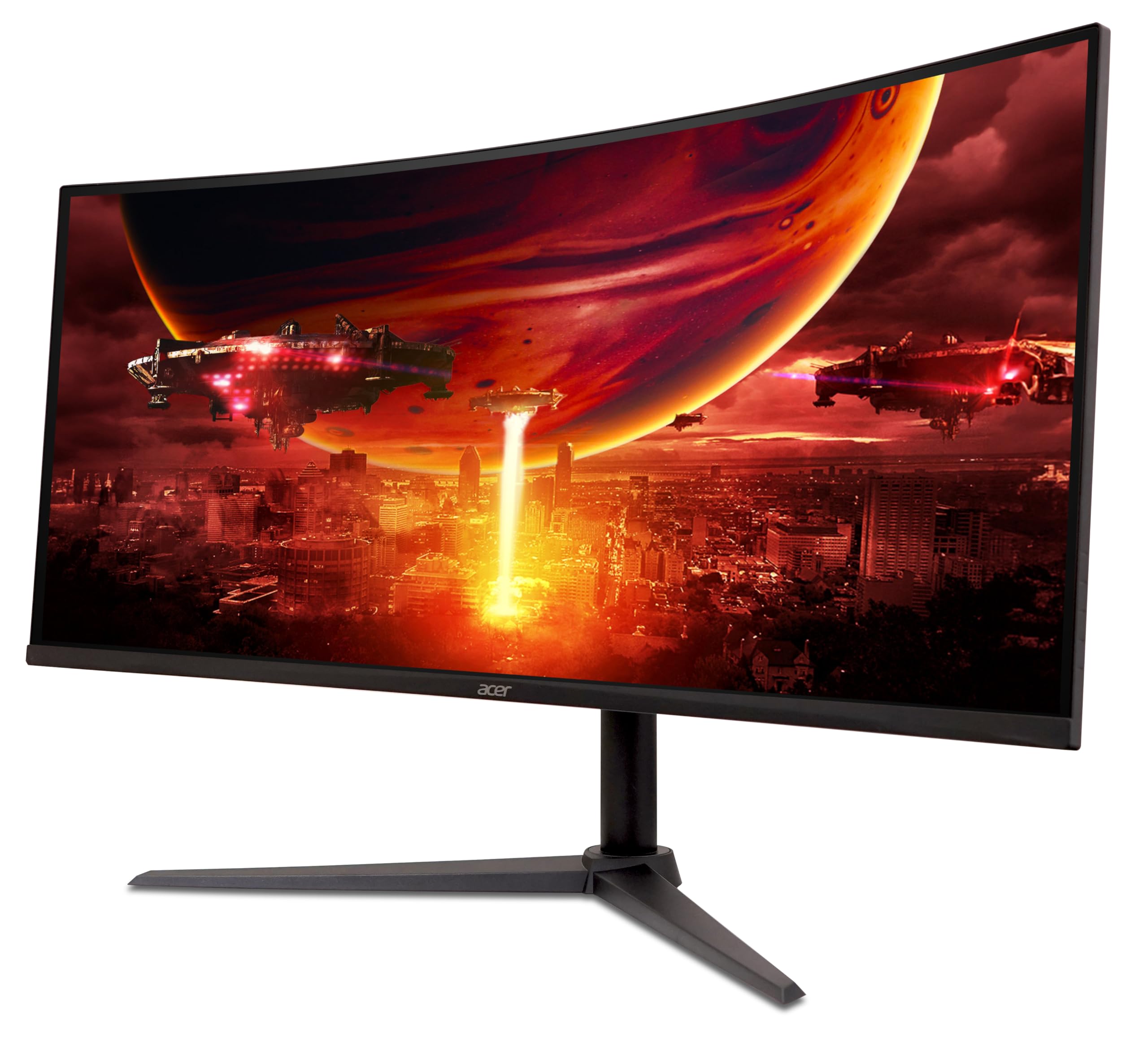 Acer Nitro XZ342CUV3 Gaming Monitor 34 Zoll (86,4 cm), UWQHD, 180Hz, Curved | 34 Zoll curved (86,4 cm Bildschirm) UWQHD, 180Hz, 1ms(VRB), HDMI 2.0, DP 1.4, höhenverstellbar, VESA