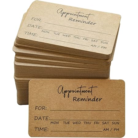 Appointment Reminder Cards Appointment Cards Reminder RXBC2011 Pack Of 500 Blue Blank Appointment Cards Business Reminder Cards 3.5x2 Inches