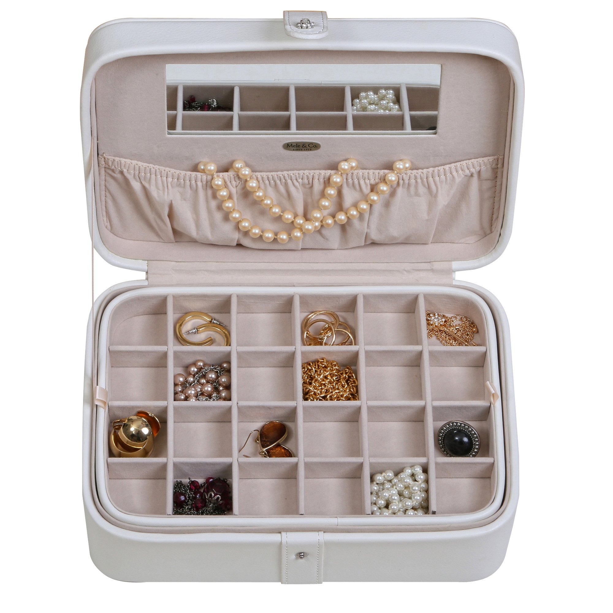 Amazon.com: Mele and Co Lila Vegan Leather Jewelry Box with 48