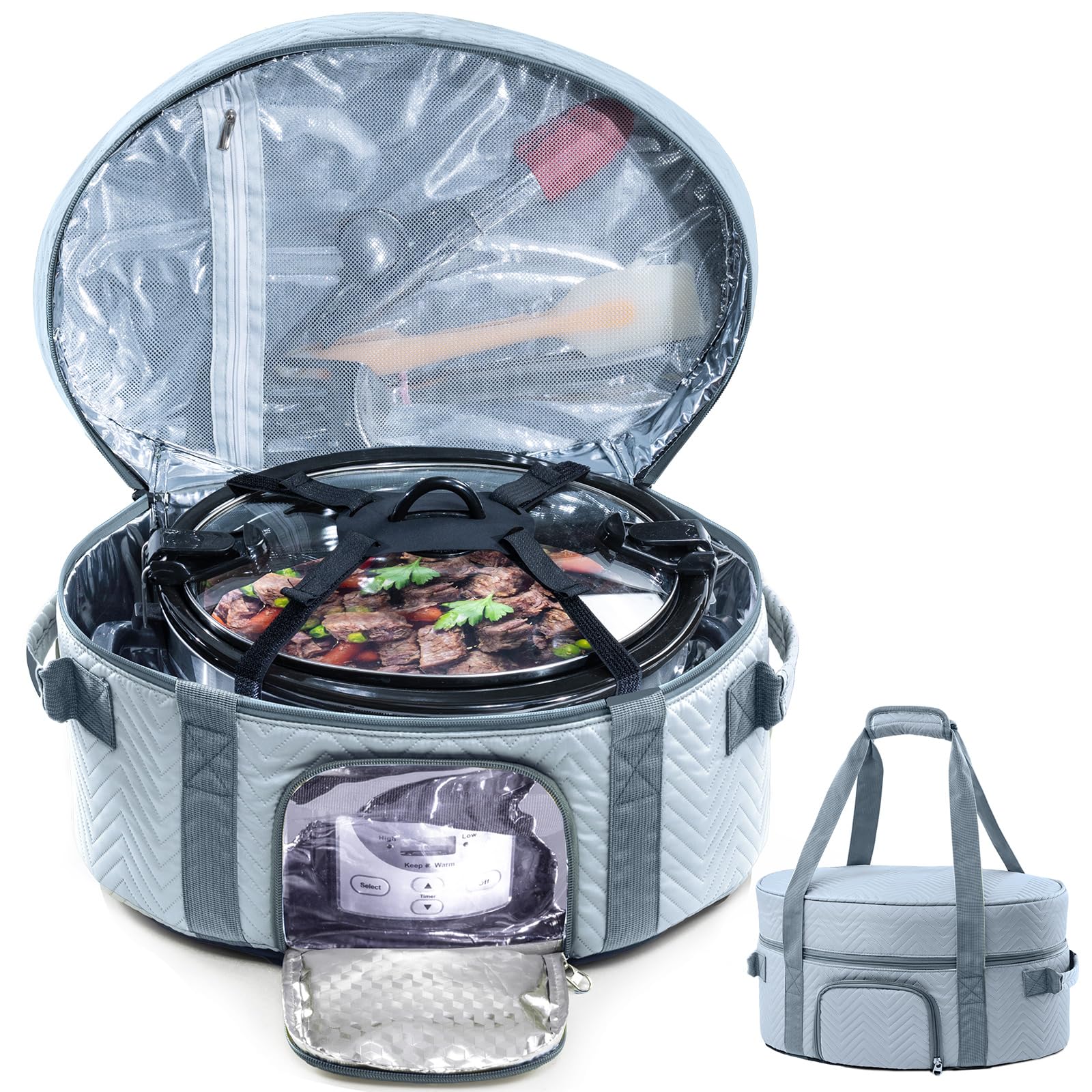 BAGSPRITE Insulated Slow Cooker Carrying Bag for 6-8 Quart Crock Pot