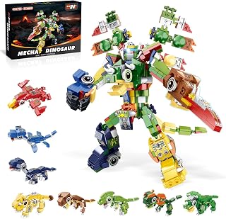 Nununary 8-in-1 Dinosaur Robot Building Toys for Kids Building Kits STEM Toy Building Set Educational DIY Bricks Toys Age 6+ (831 Pcs)