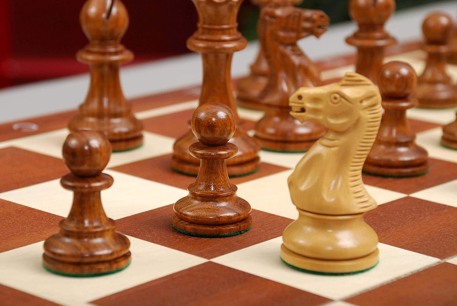 Golden Rosewood & Boxwood Grandmaster Chess Set 4.0 King in Nepal at