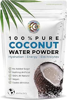 Earth Circle Organics | Pure Young Dried Coconut Water Powder | Hydration | Energy and Electrolyte Supplement | No Additives | Unsweetened | Natural Keto Water Enhancer | Vegan | Gluten Free - coolthings.us