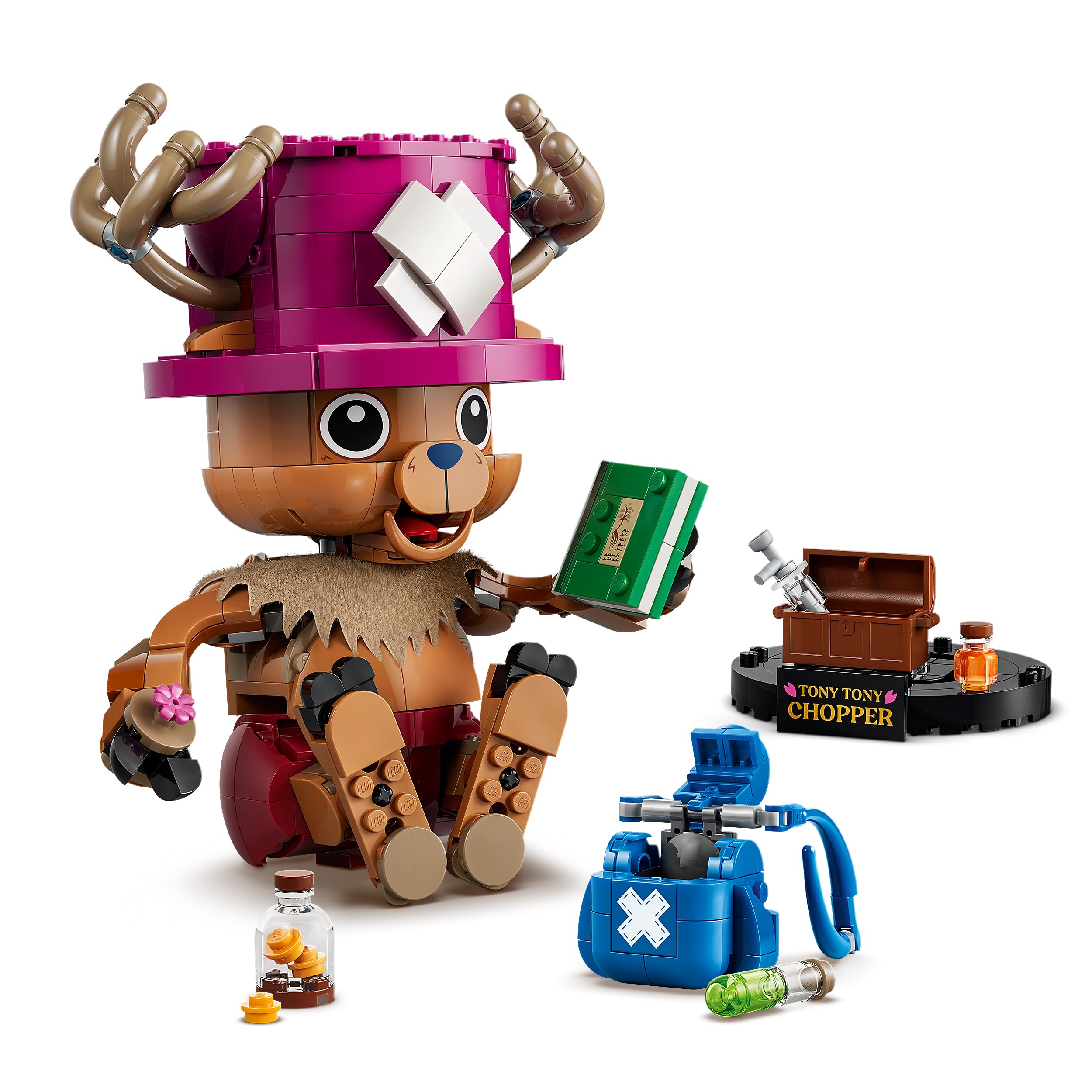 LEGO ONE PIECE Tony Tony Chopper - Sammelfigur mit Zubehör inkl. Rumble Ball - Niedliche DIY Deko für Schreibtisch oder Schlafzimmer - Geschenk für Jungen, Mädchen und Fans ab 9 Jahren - 75643