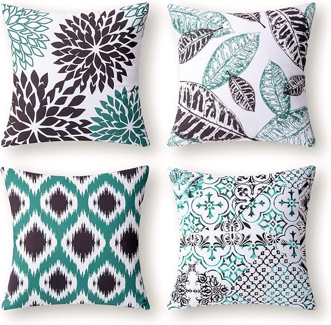 Phantoscope New Living Series Throw Pillow Case 18 x 18 Set of 4