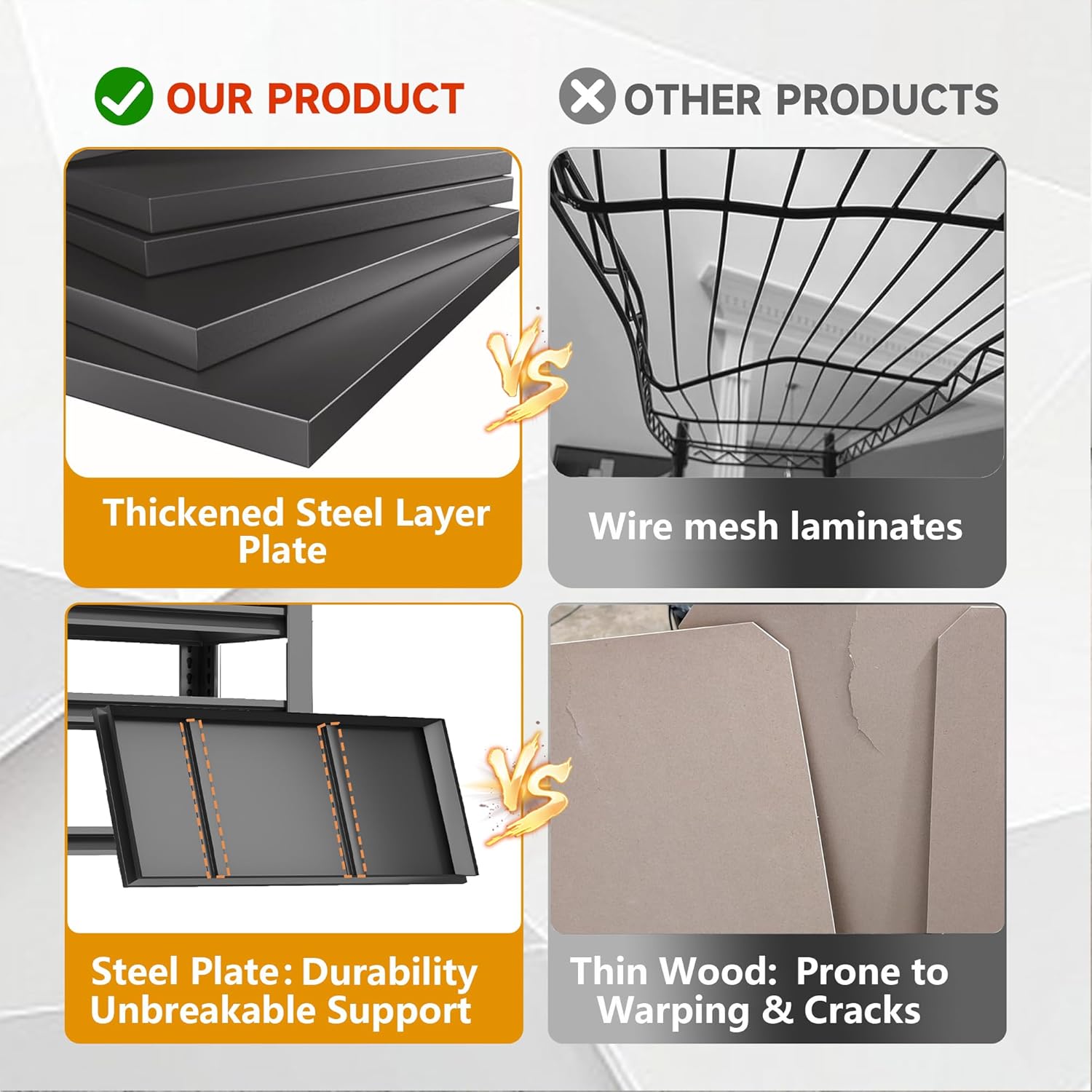 40''W Metal Garage Shelving, Metal Shelving Unit and Storage,Heavy Duty Shelving,2500lb Standing Shelves with Adjustable Shelf for Garage Kitchen Warehouse Pantry Basement Black (5 Tier)