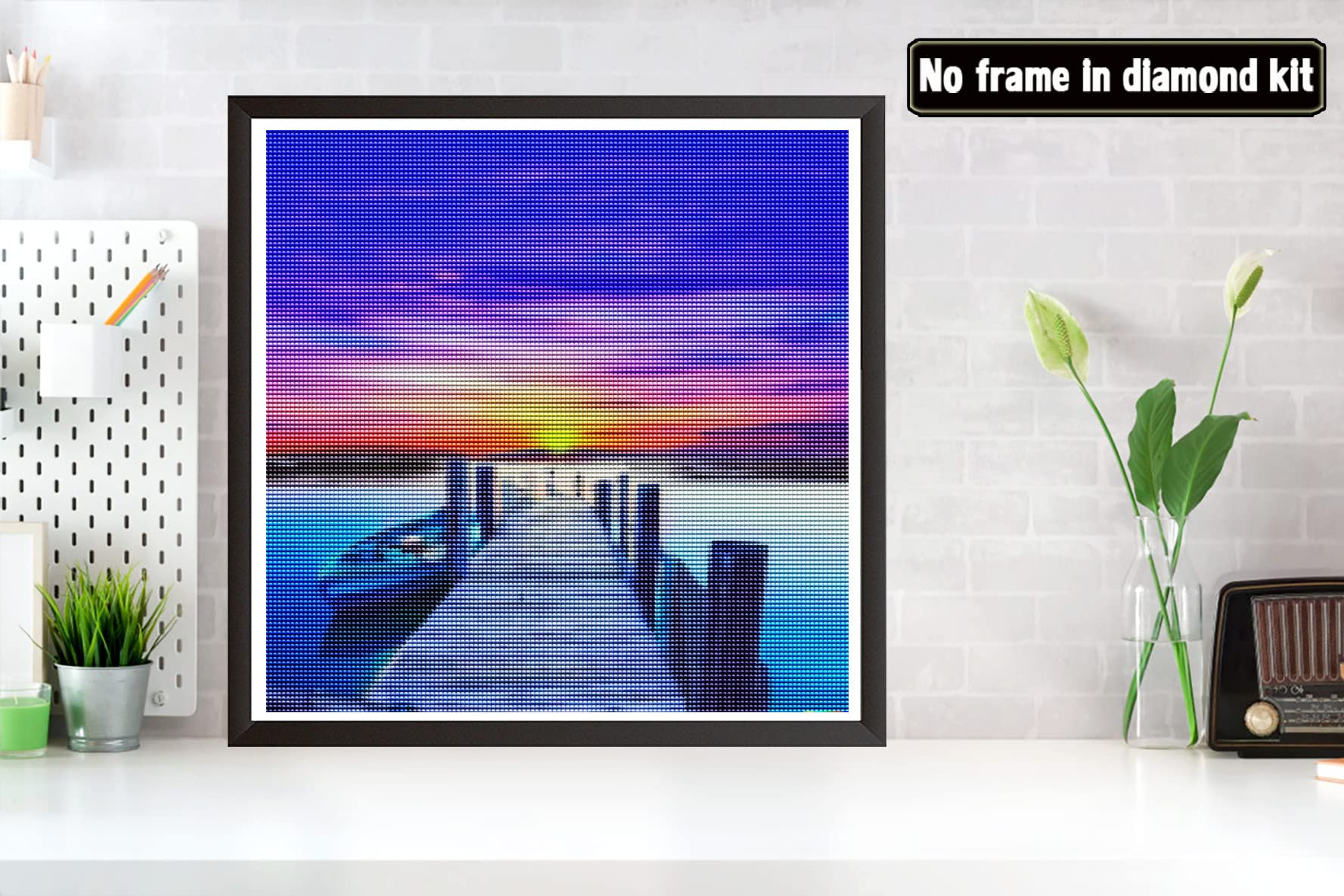 Bimkole 5D Diamond Painting Kit: Fai Da Te Fiori In Vaso, Mosaico Con Strass (30x40cm)