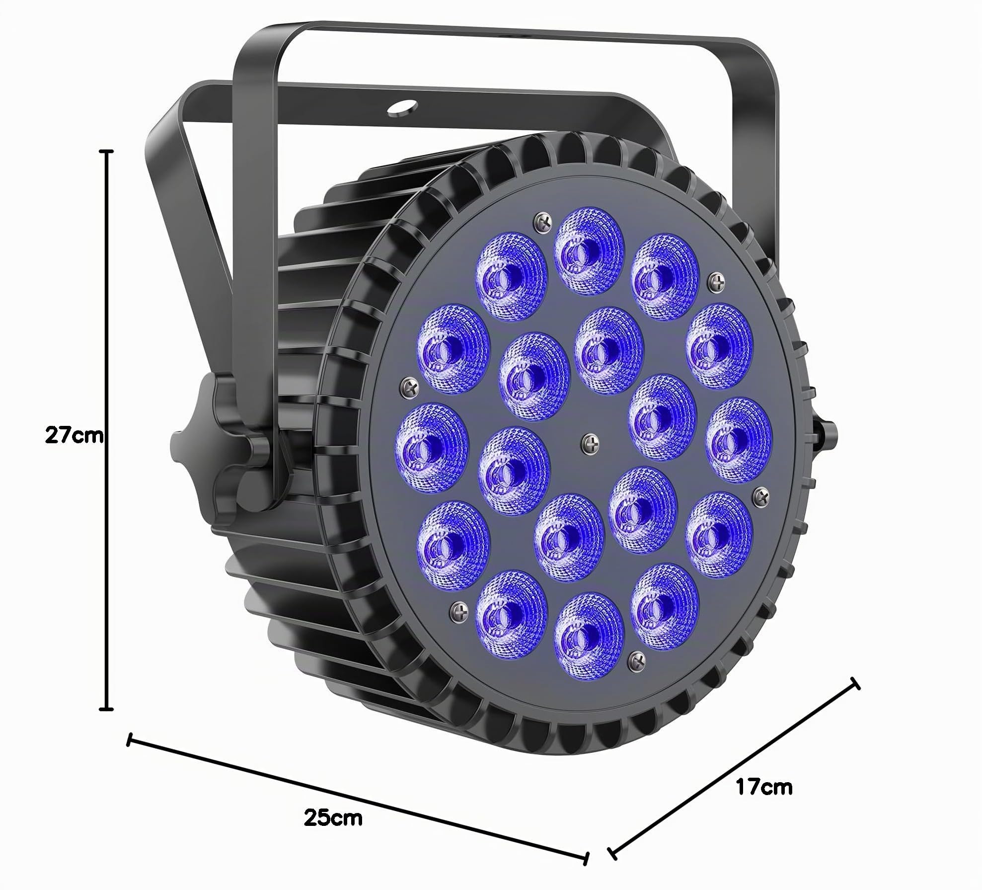 RGBWA+ UV 18 LED Par Strahler, 200W Bühnenlicht Scheinwerfer 7/10CH Discolicht Partylicht mit Stroboskop und Sound Aktivierung für Show Bar Party Hochzeit Halloween