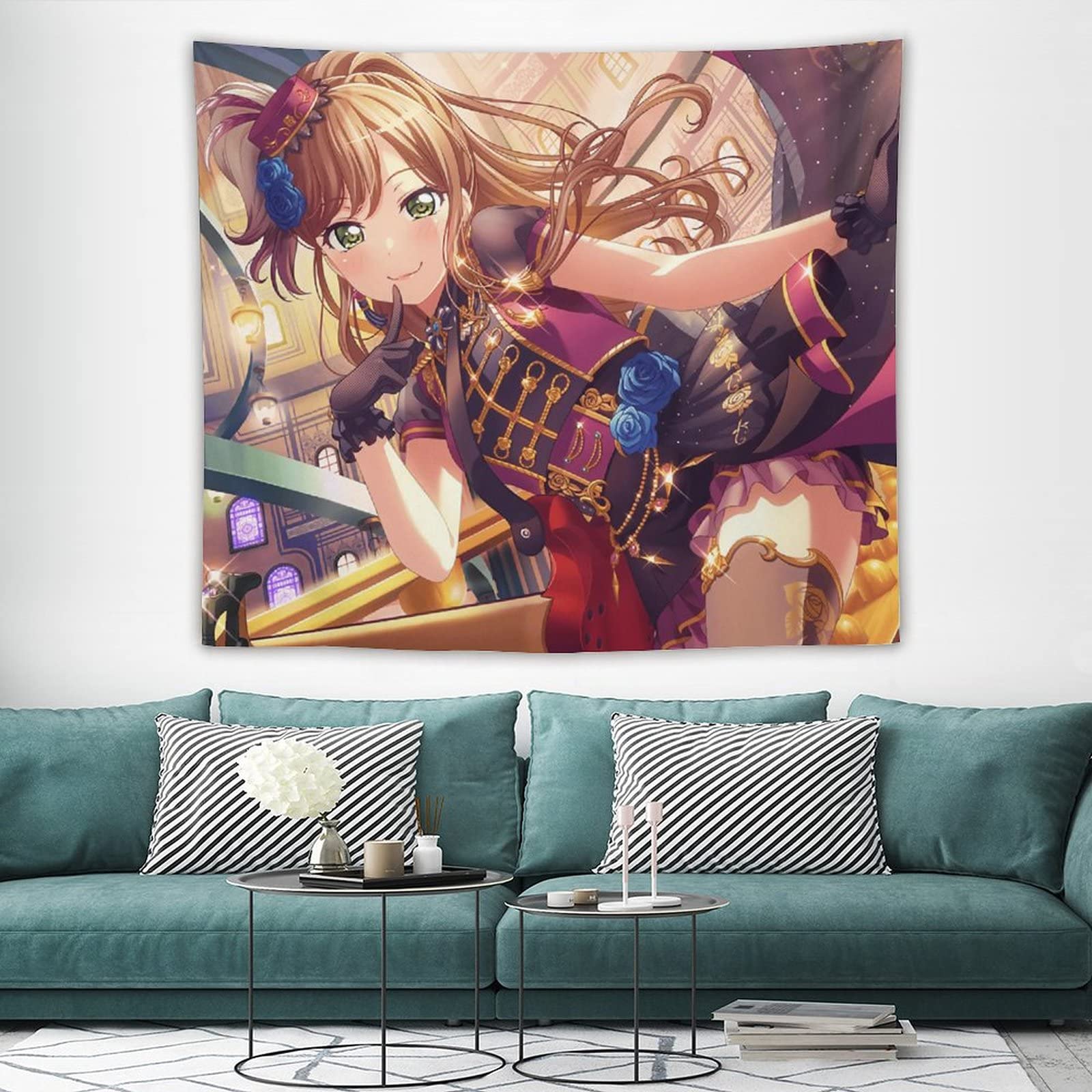 タペストリー(大判）インテリア　高級 Amazon.co.jp: バンドリ！今井 リサ タペストリー かわいいアニメ柄 壁