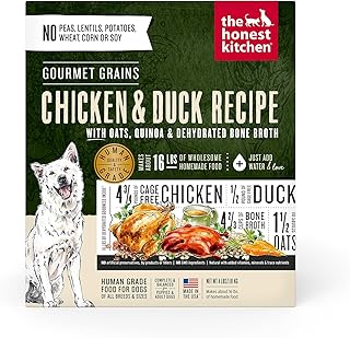 The Honest Kitchen Dehydrated Gourmet Grains Chicken & Duck Dog Food, 4 lb Box