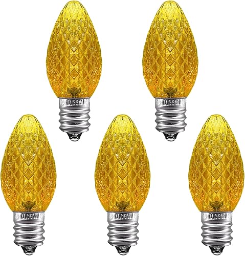yongzhenlite UL Listed Box of 25 C7 Led Replacement Bulbs,2 SMD LEDs in Each C7 