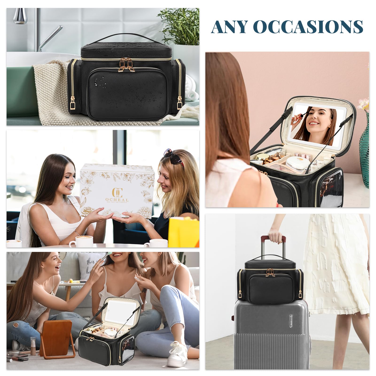 Grande Trousse de Maquillage, Trousse de Maquillage Portable de Voyage