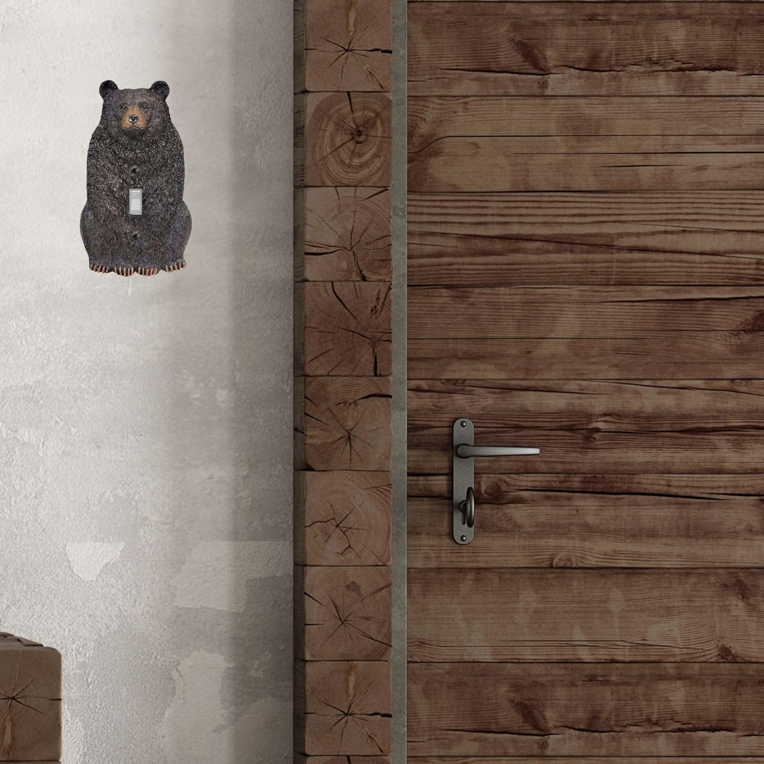 BestGiftEver Rustic Light Switch Cover - Black Bear Single Toggle Switch Plate - Decorative Animal Wall Plate for Cabin Decor, Lodge, Wildlife and Nature Themes - Ideal Gift for Outdoor Nature Lovers
