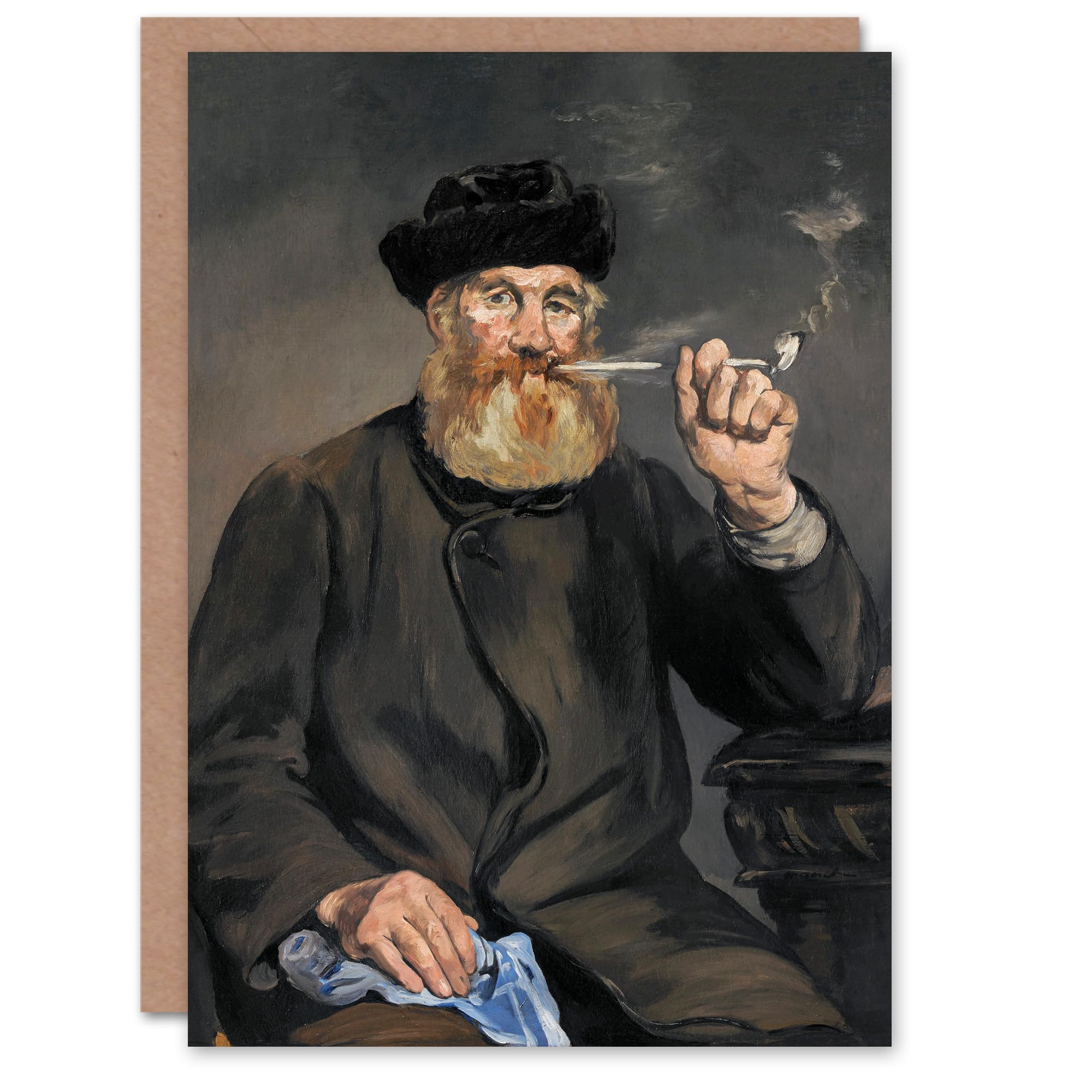 Artery8 Edouard Manet Art Card The Pipe Smoker Portrait