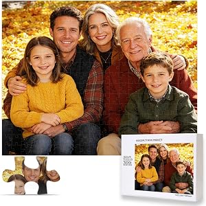 Custom Photo Jigsaw Puzzle, Personalized Gift 300 Pieces | Available in 120/200/300/500/1000 pieces. Great gift for weddings, friends & family. Turn any photo into a fun jigsaw puzzle