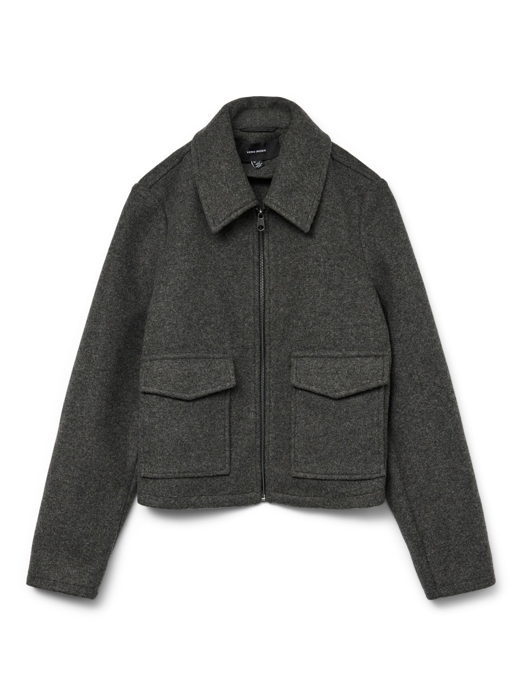 Vero Moda Female Coat VMSAFIR Jacket, Dark grey blend, S