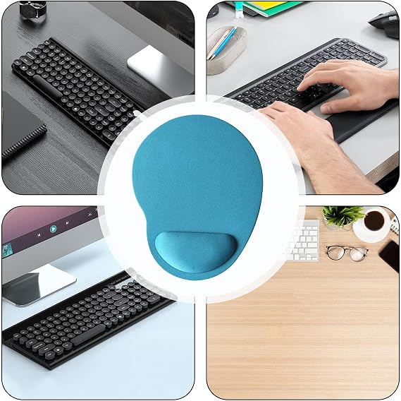 Mice Pad - 25 Cm Pointer Mat with Wrist Rest, Eva Comfortable | Ergonomic Multi Touch Navigation Mouse Keyboard Pad for Office Home Women Men Adults Setup