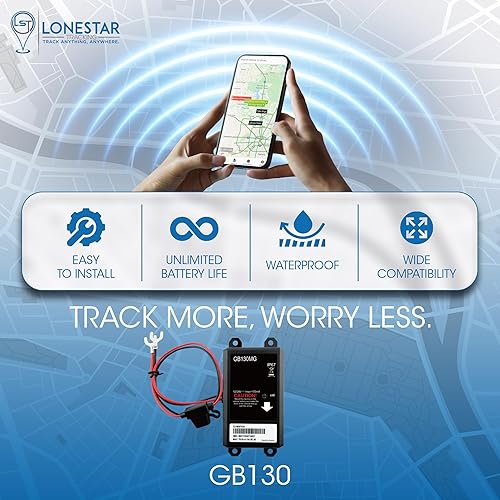 Miniatura 4 de LoneStar Tracking GB130 - Rastreador GPS con cable para vehículos, 4G5G Cat M1, dispositivo de seguimiento para automóvil, localizador GPS en tiempo