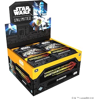 Fantasy Flight Games - Star Wars Unlimited TCG Switch to Light Speed Booster Display 24 Packs - Trading Card Game for Children and Adults Age 12+ 2+ Players 20 Minutes German