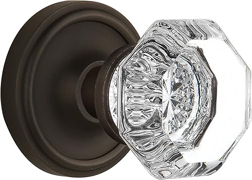 Nostalgic Warehouse - Picaporte estilo clásico con forma de roseta con cristales Waldorf, 704996