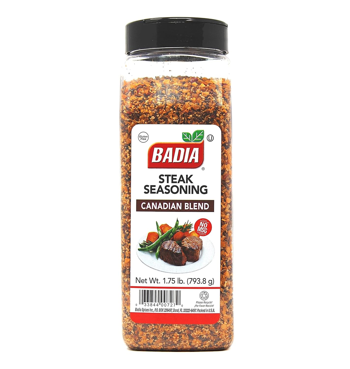 Badia Steak Seasoning Canadian Blend, 28 oz – Savory Salt, Garlic & Spice Mix with Paprika, Smoky Grill Rub for Steaks, Burgers, Pork, Chicken, Gluten Free - Image 3