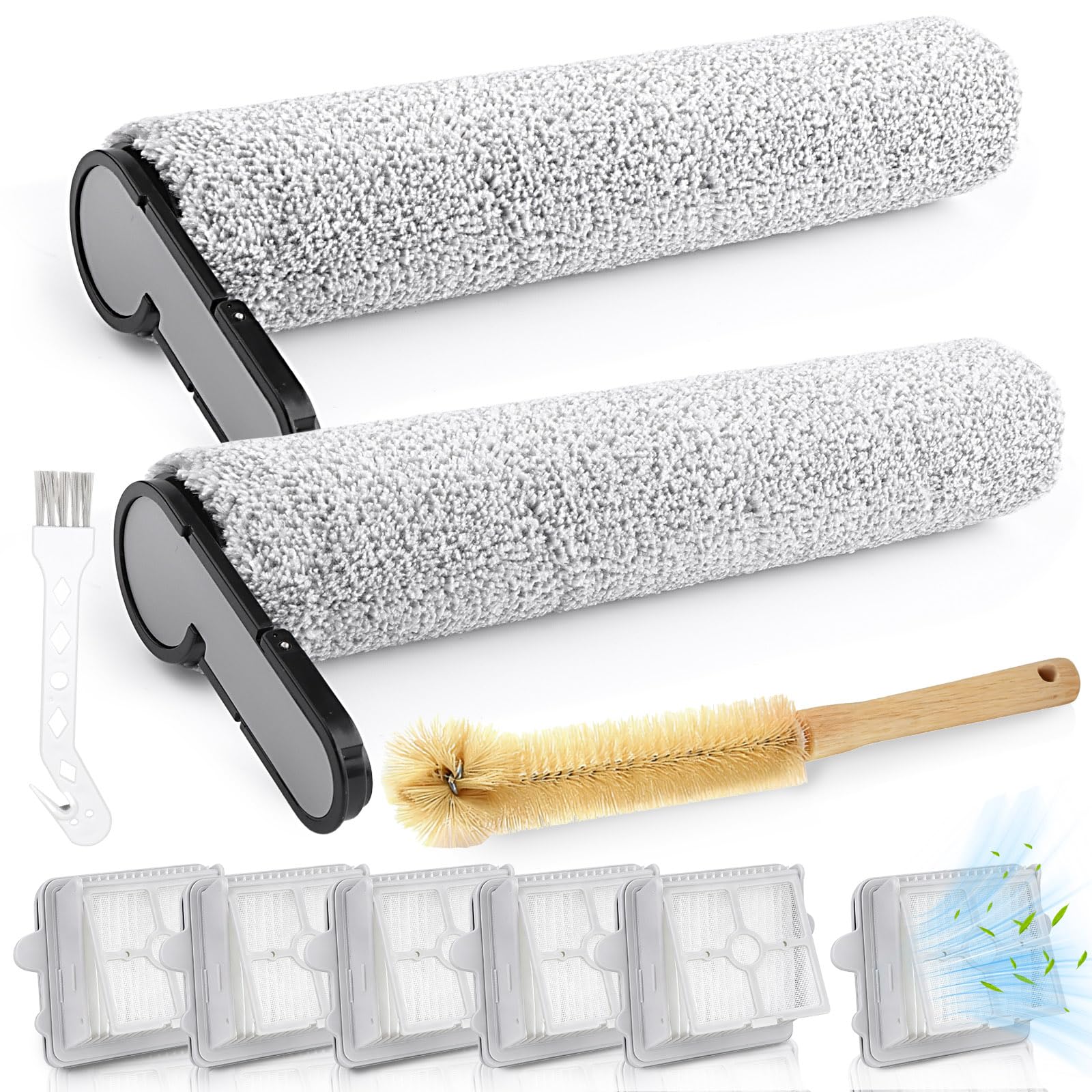 Rouleaux de Brosse Roborock F25 de Qualité Supérieure pour Sols Délicats et Parquets