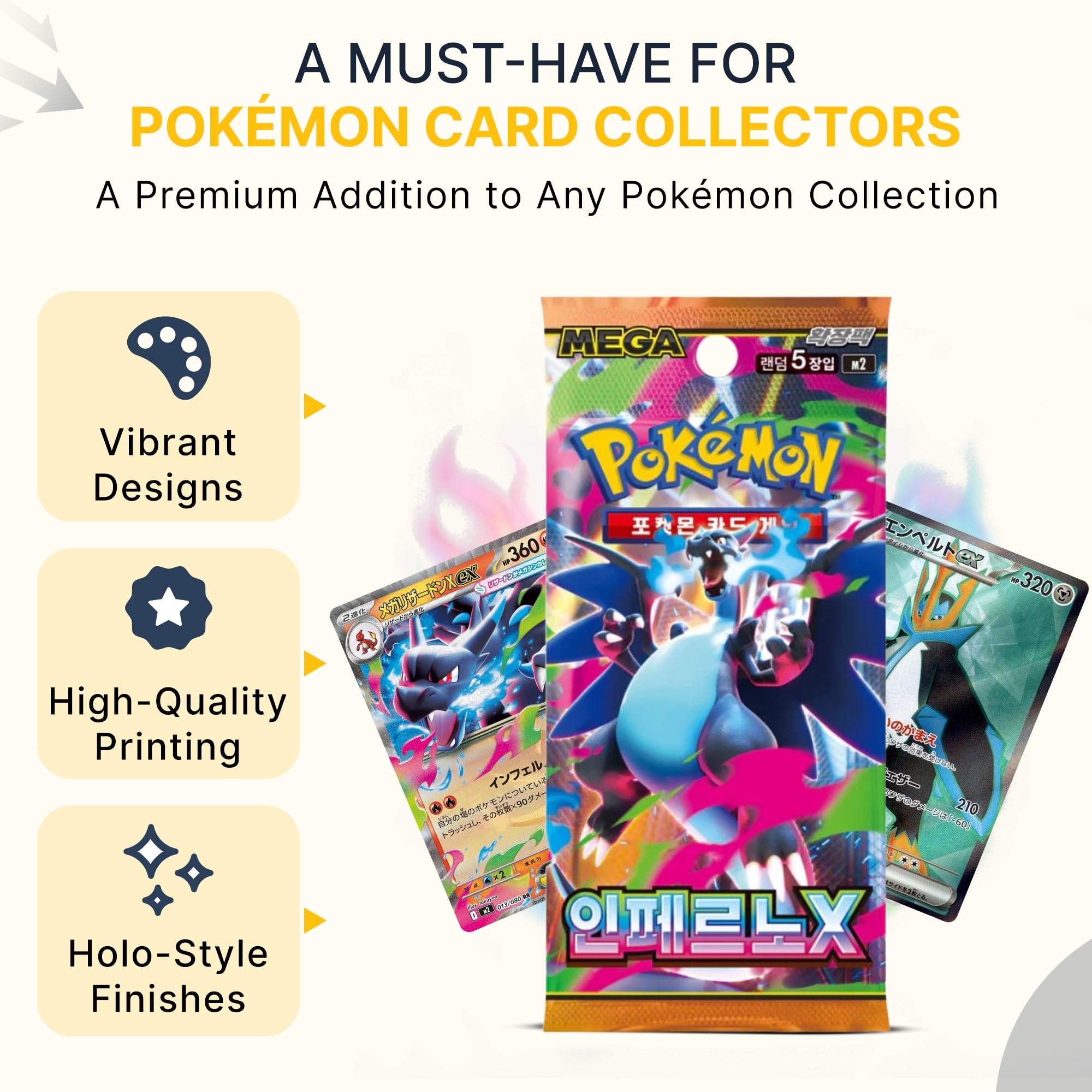 Pokemon TCG Mega Inferno X.M2 Fiamme fantasmali coreane Booster Box | Carte Pokémon coreane | Serie Mega Evolution | 30 buste booster (5 carte per confezione) | Titan Authenticated