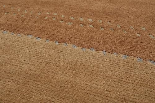 Miniatura 8 de LoomBloom Alfombra de lana tibetana anudada a mano con cintas Tufenkian de arce de 5'8"x8'10"