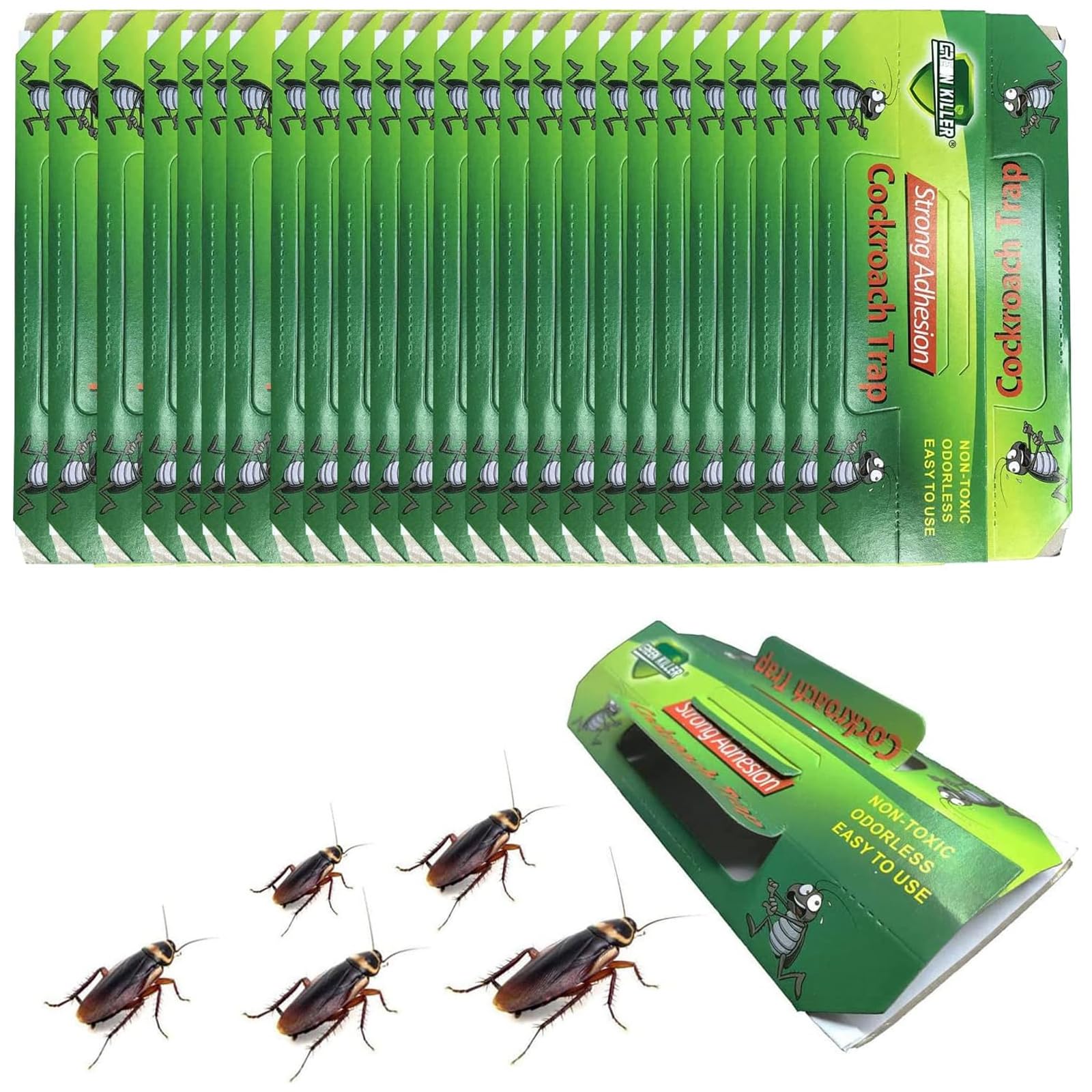 Trappola per Scarafaggi,30 Pezzi Trappole per Scarafaggi Blatte,Anti Scarafaggi,per Casa, Cucina, Soggiorno, Bagno, Camera da Letto,Ufficio