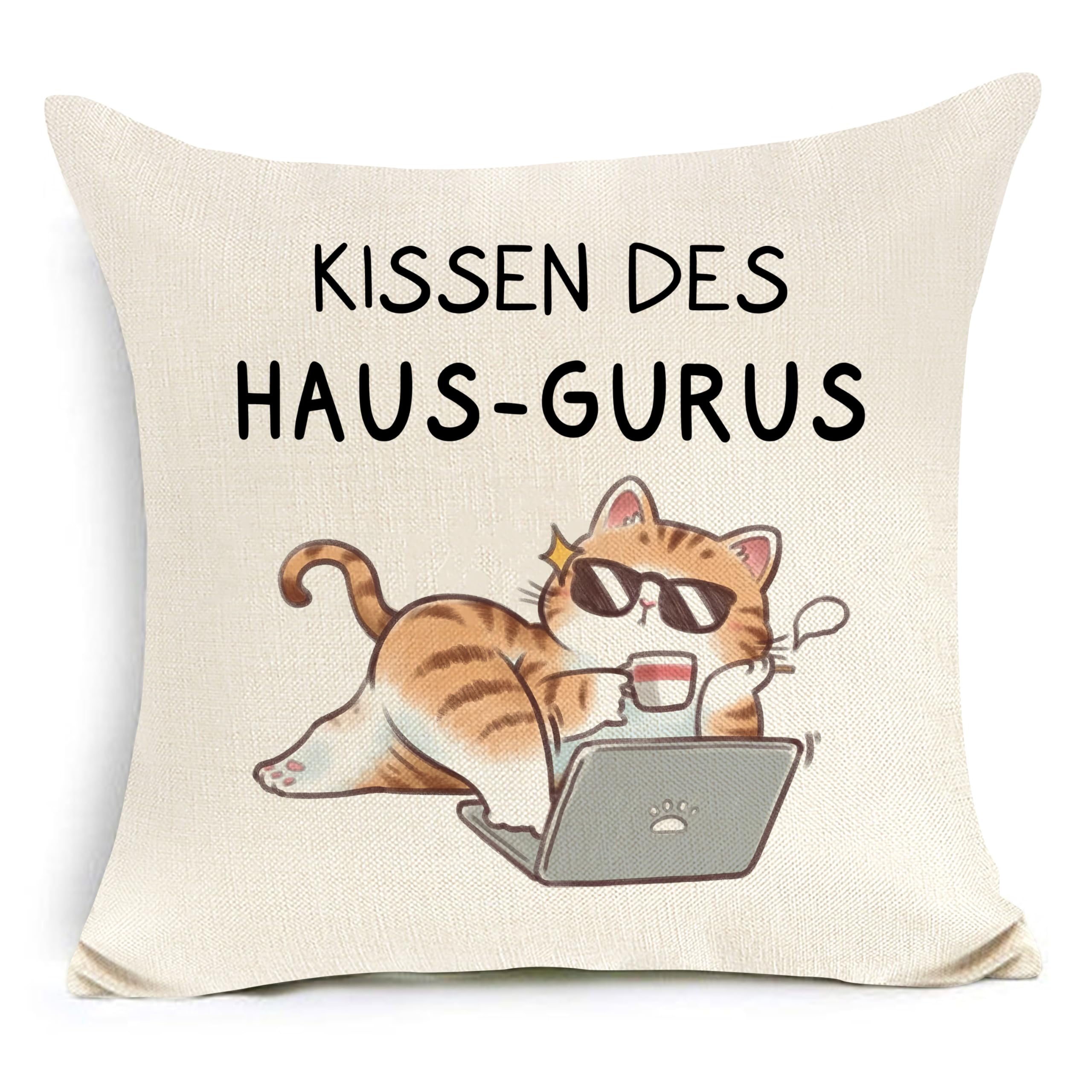Awyuan Kissen des Haus-Gurus Lustiger Geschenk-Kissenbezug für Freunde, die von zu Hause aus Arbeiten Geburtstag (Haus-gurus)