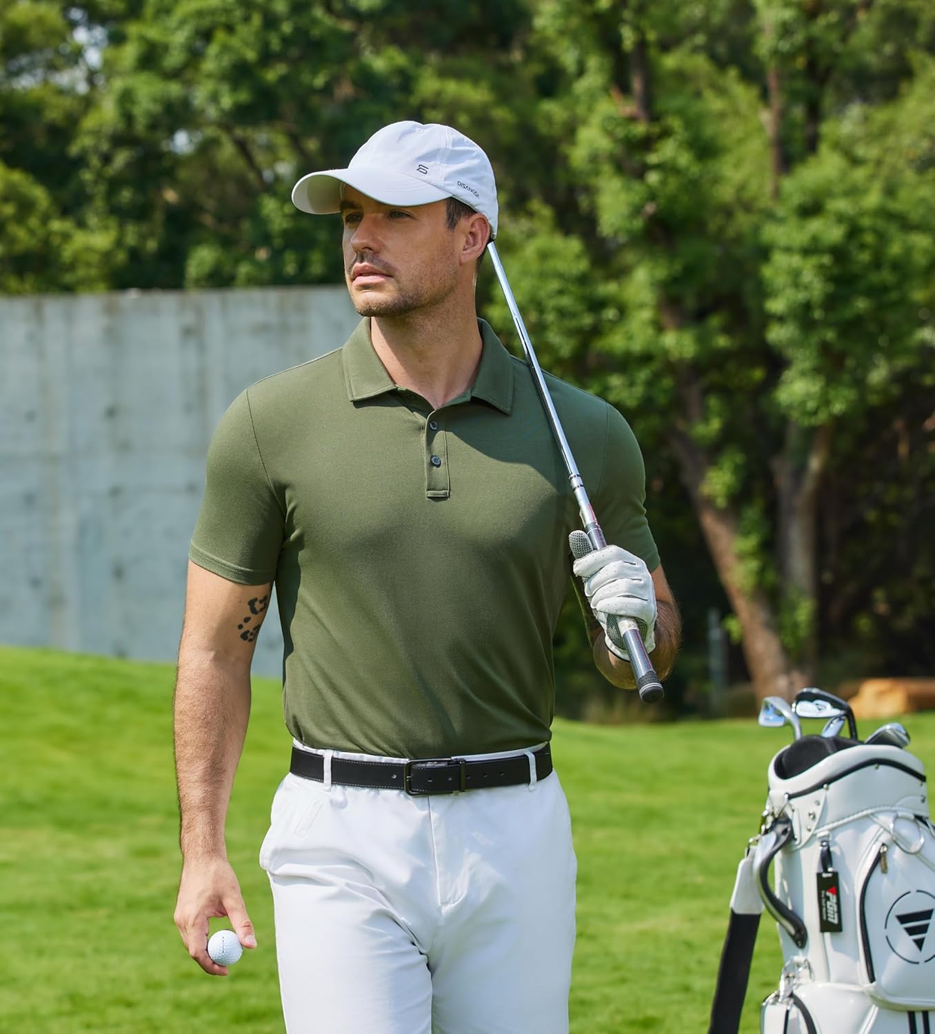 COOFANDY Men's Polo Shirts Short Sleeve Pique Jersey Golf Shirt Casual Summer Collared T-Shirts - Image 2