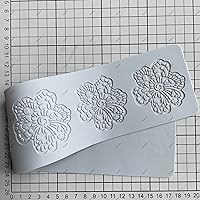 Vista 7 de Azúcar comestible gigante pastel de encaje de silicona estera en relieve textura fondant impresión estera de encaje decoración molde goma pasta