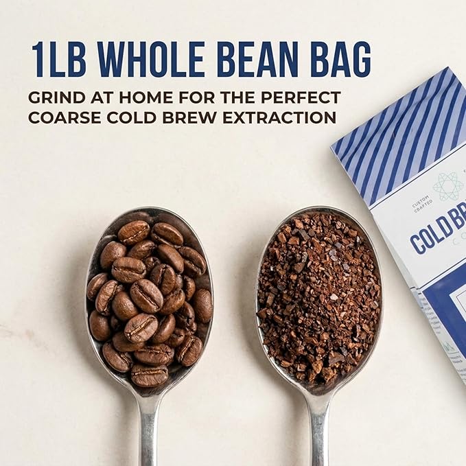 Café Orgánico Cold Brew, Grano Entero, Colombiano Supremo, Tostado Oscuro 1 LB miniatura 3