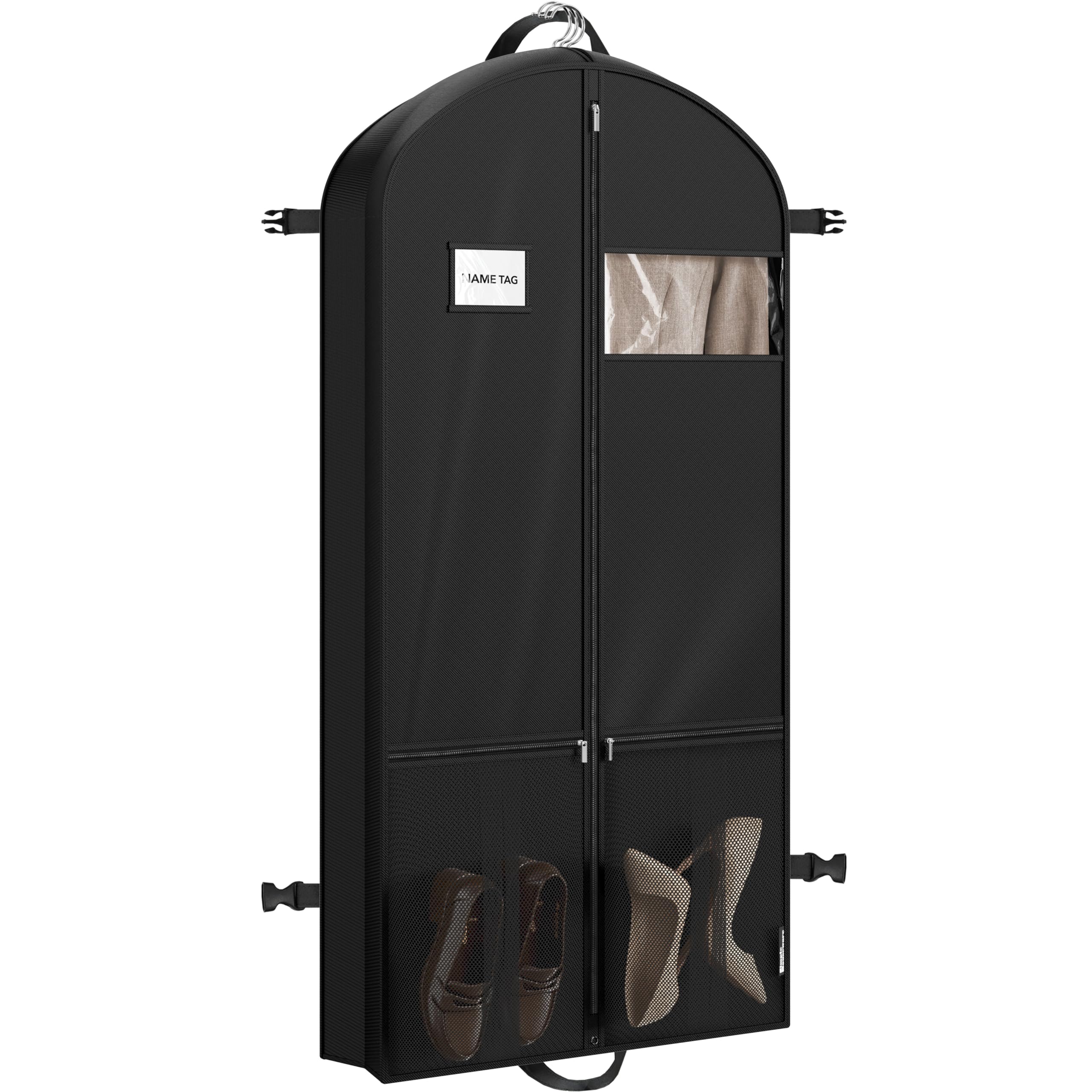 Simple Houseware 54'' Travel Garment Bag with Pockets for Suits, Dresses, Coats, Tuxedos, Heavy Duty 300D Polyester