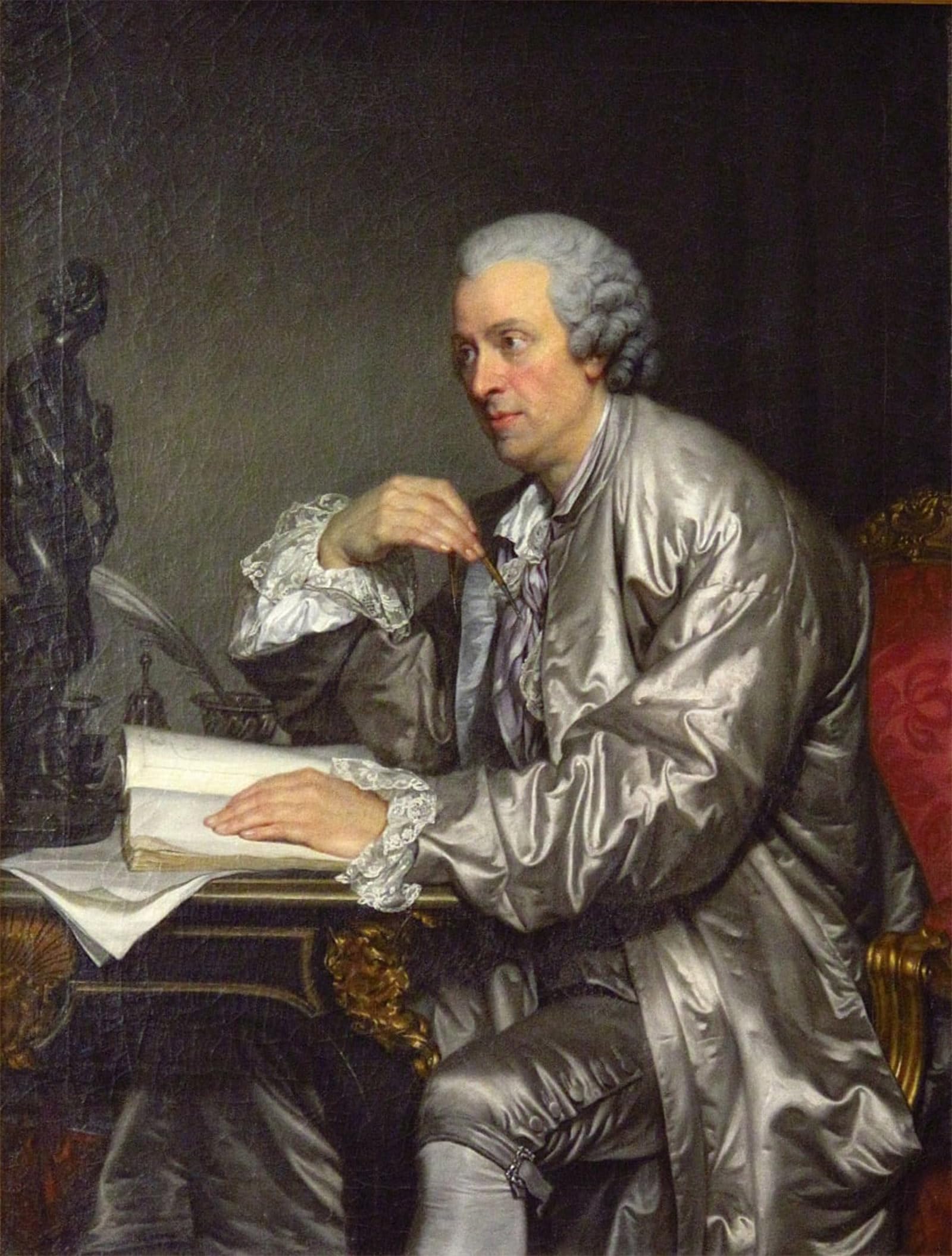 POSTERIIk Vintage Art Print Images Pictures Print Portrait of Claude Henri Watelet by Jean Baptiste Greuze Modern Colour Posters for Office Home Decor 60x90cm
