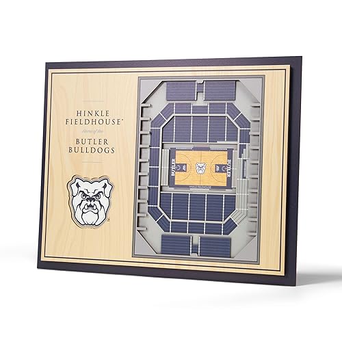 YouTheFan NCAA Butler Bulldogs 5-Layer StadiumView 3D Wall Art -