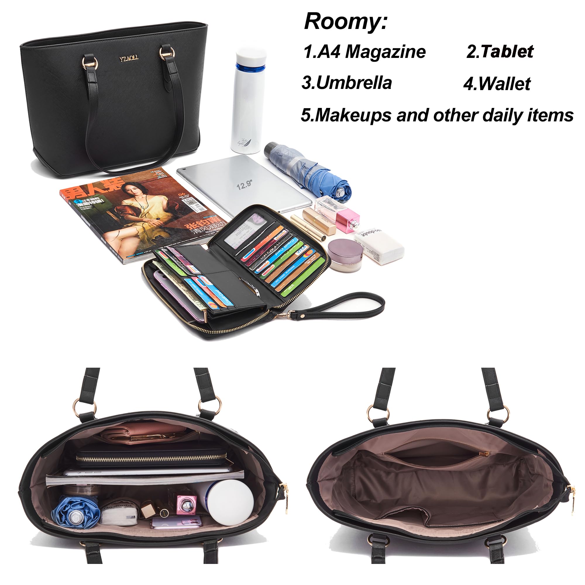 YZAOLL Bolsas de Transporte, monederos Mujeres, 17