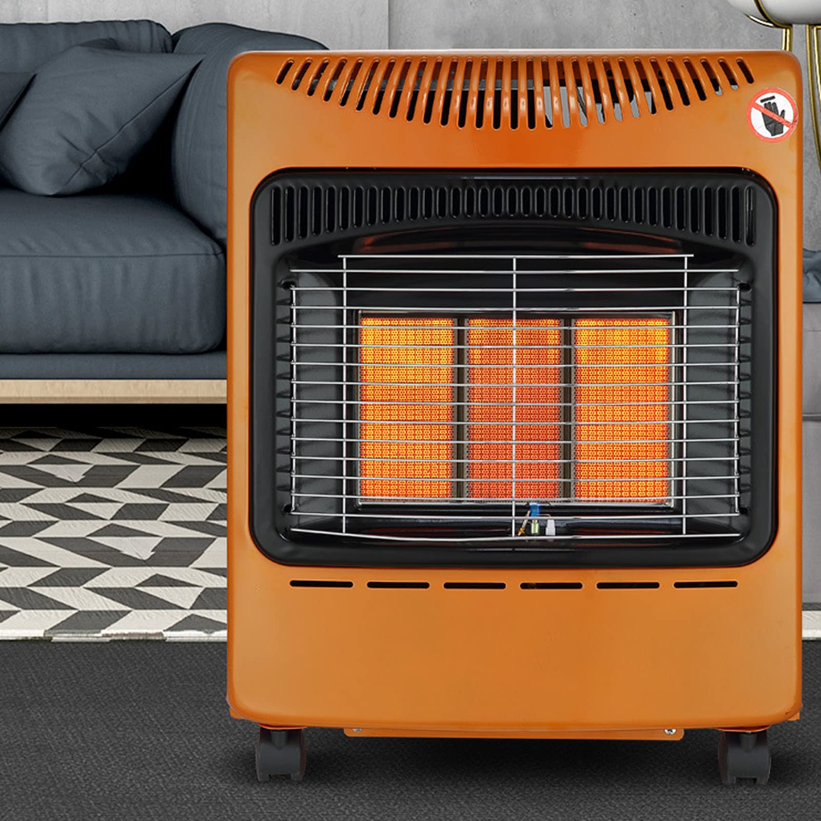 Grzejnik Gazowy O Mocy 4,2 KW, Grzejnik Na Gaz Ziemny, Wolnostojący Grzejnik Gazowy Z 3 Ustawieniami Ogrzewania, Cicha Energooszczędność, Do Garaży, Warsztatów I Placów Budowy