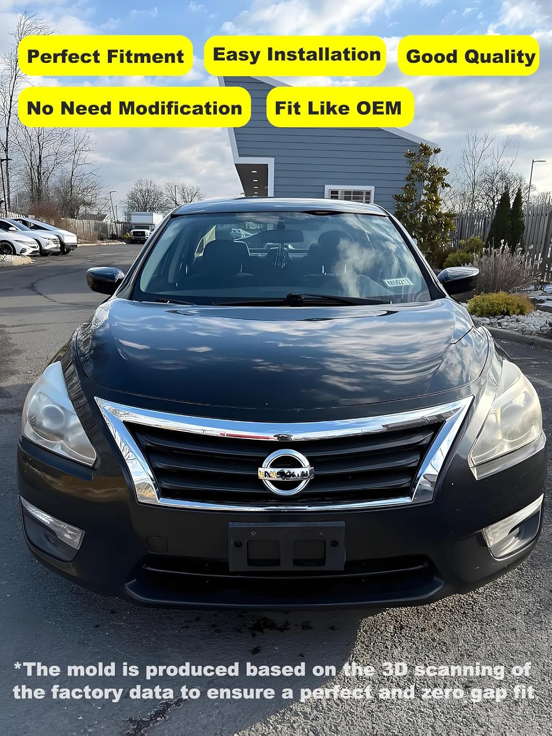 FASTCHE Front License Plate Frame Compatible with 2013 2014 2015 Nissan Altima Front Bumper License Plate Holder Mounting Bracket Replace # 962103TA0A NI1068115