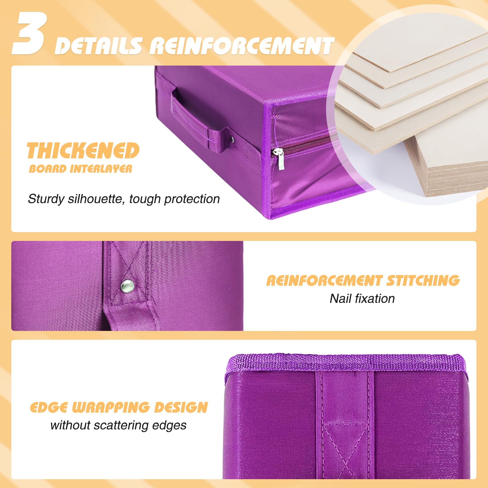 Custodia per CD, capacità 384, porta CD/DVD, organizer a portafoglio, portatile, per casa e viaggi (viola)