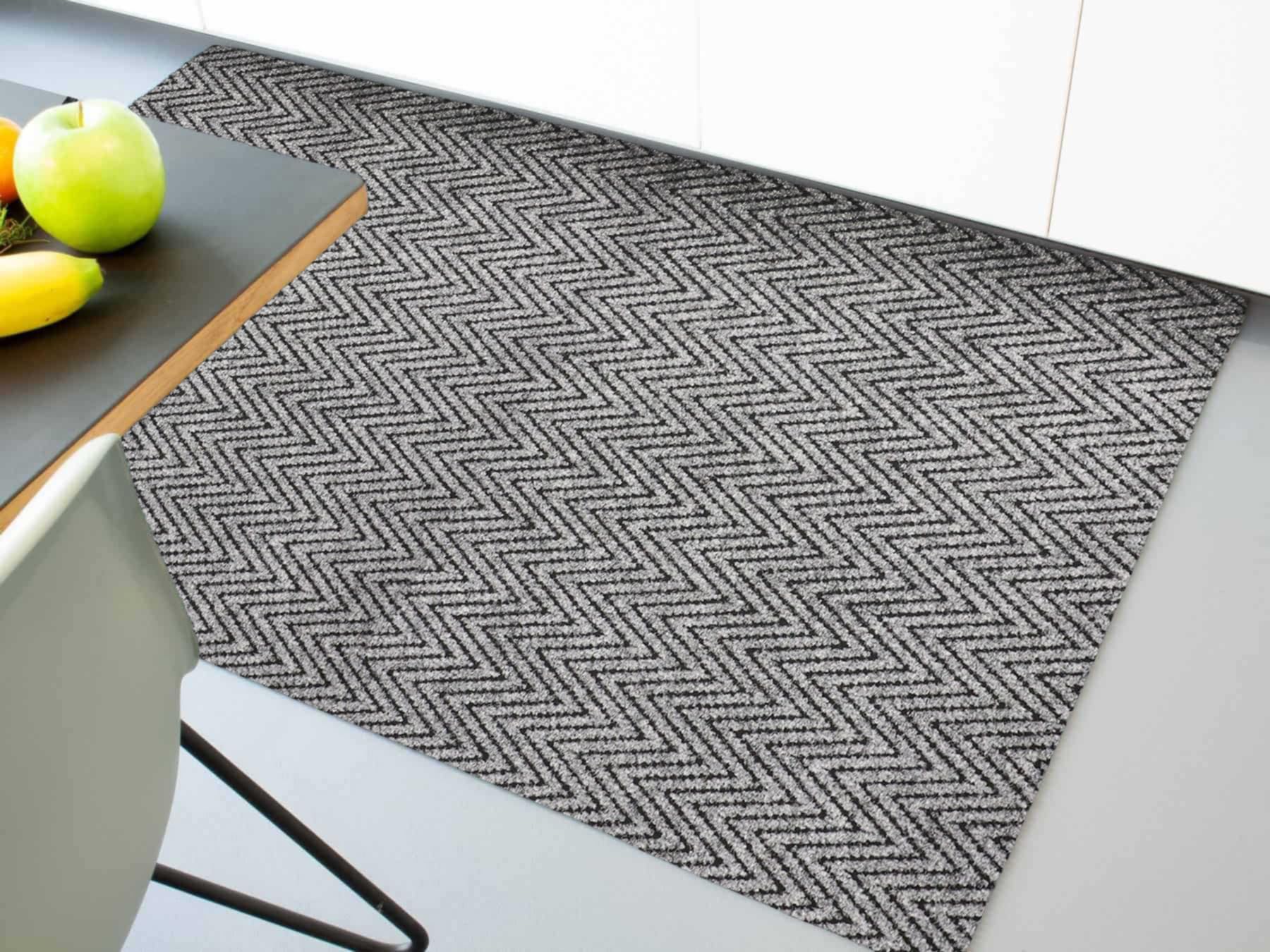 Primaflor Sauberlaufmatte Nobilis | 100 x 200 cm | Grau | Zuschnitt | 100 % Polypropylen, 7 mm hoch, Rippenoptik, rutschhemmender Gel-Rücken, zuschneidbar für innen