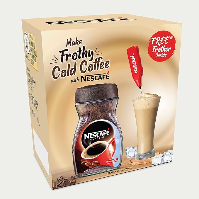 Nescafé Frothy Cold Coffee Kit (Nescafé Classic Instant Coffee with