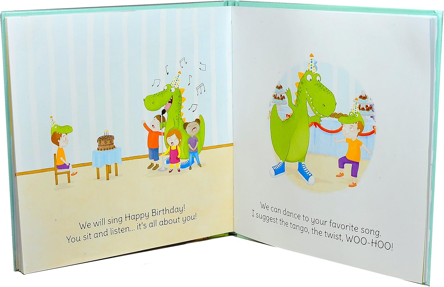 Tickle & Main Dinosaur Birthday Gift for Boys, Includes Book, Dinosaur Plush Toy, and Keepsake Party Hat for Boys