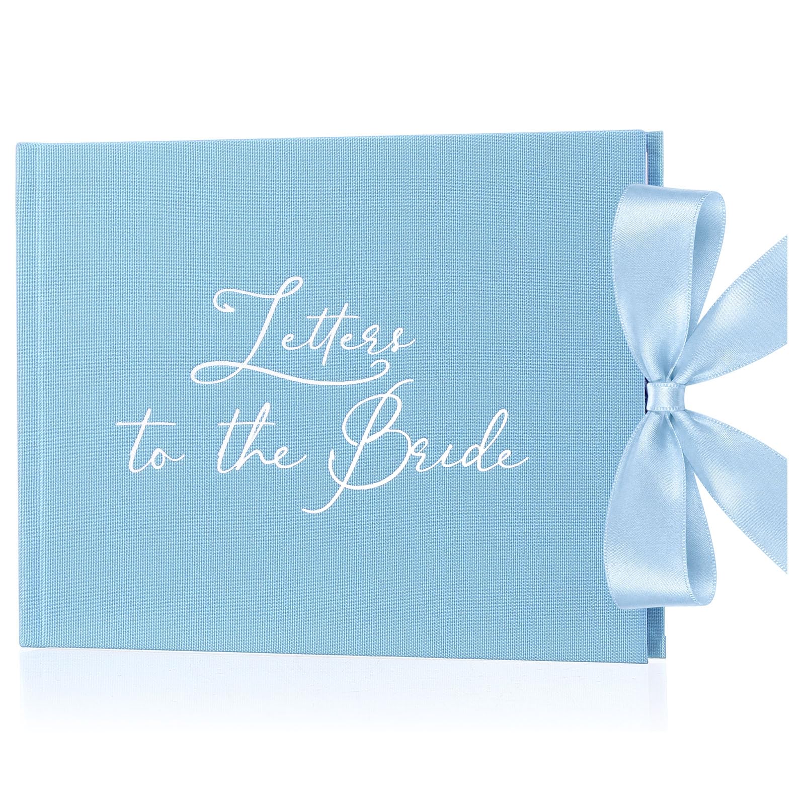 Humyoun 8.5 x 7 Inch Wedding Guest Book Letters to the Bride Scrapbook Wedding Memory Book Bridal DIY Blank Paper Scrapbook Photo Album Guest Sign (Blue,Simple)