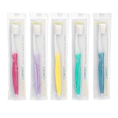 NIMBUS Extra Soft Toothbrushes Compact Head Periodontist Design Tapered Bristles for Sensitive Teeth and Receding Gums Individually Wrapped