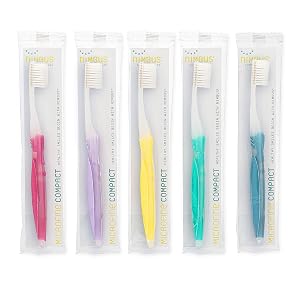 NIMBUS Extra Soft Toothbrushes Compact Head Periodontist Design Tapered Bristles for Sensitive Teeth and Receding Gums Individually Wrapped