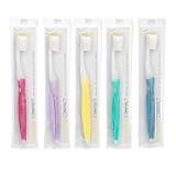 Nimbus Extra Soft Toothbrushes (Compact Size Head) Periodontist Design Tapered Bristles for Sensitive Teeth and Receding Gums, Individually Wrapped Plaque Remover Toothbrush (5 Pack, Colors May Vary)