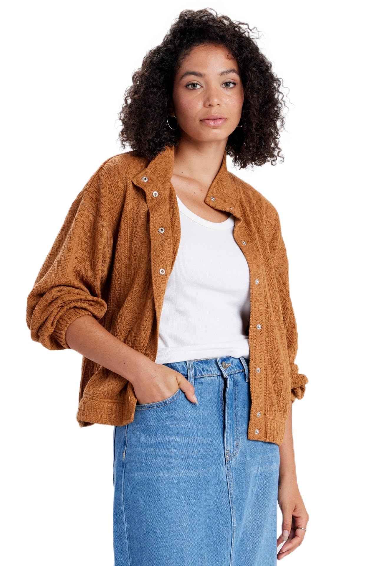 UNIONBAY Women's Cece Cable Knit Sweater Jacket