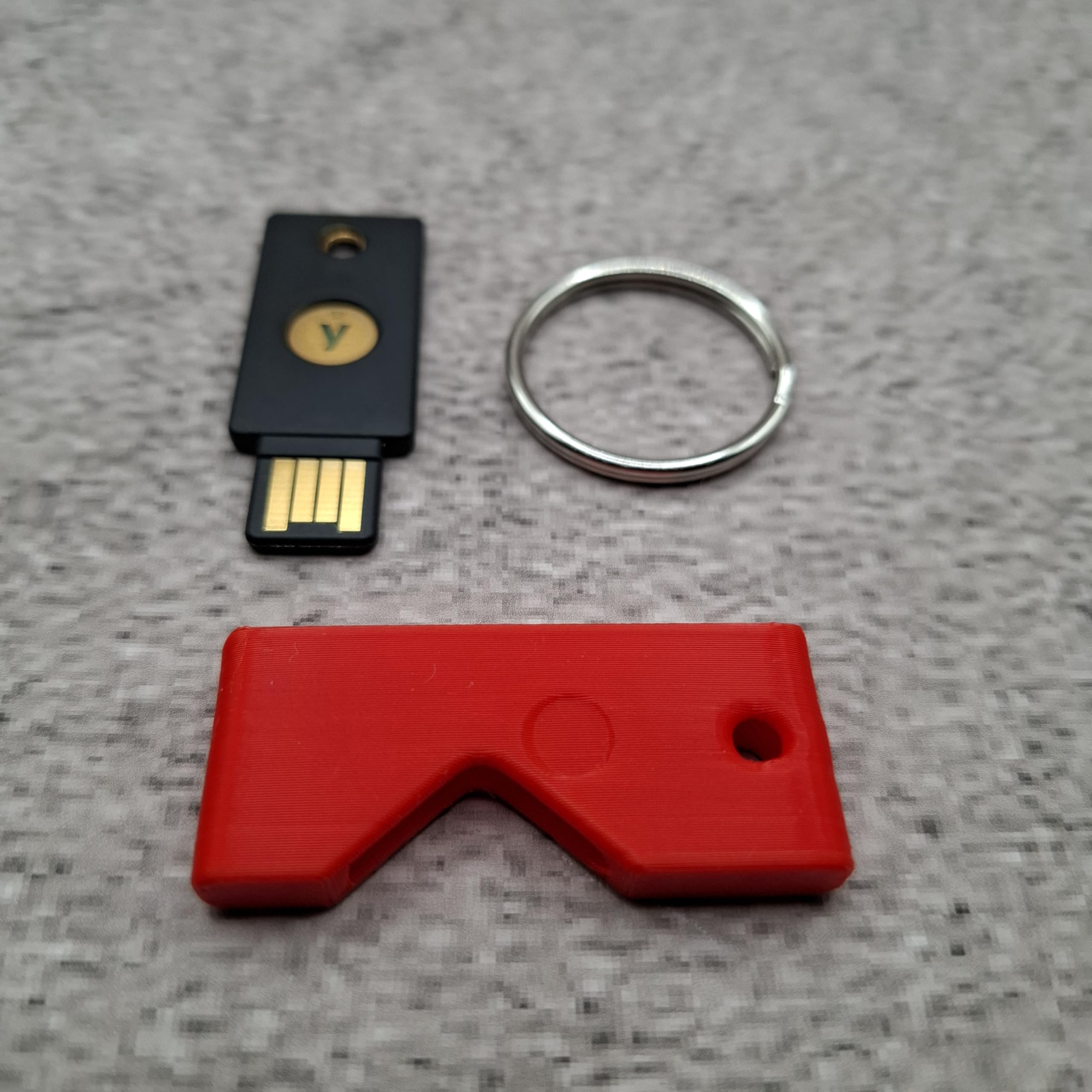 Case etui ochronne kompatybilne z Yubico Yubikey 5 NFC (USB-A)/ 5C NFC (USB-C), etui ochronne na klucze bezpieczeństwa, wybór koloru (czerwone, 5 NFC (USB A))