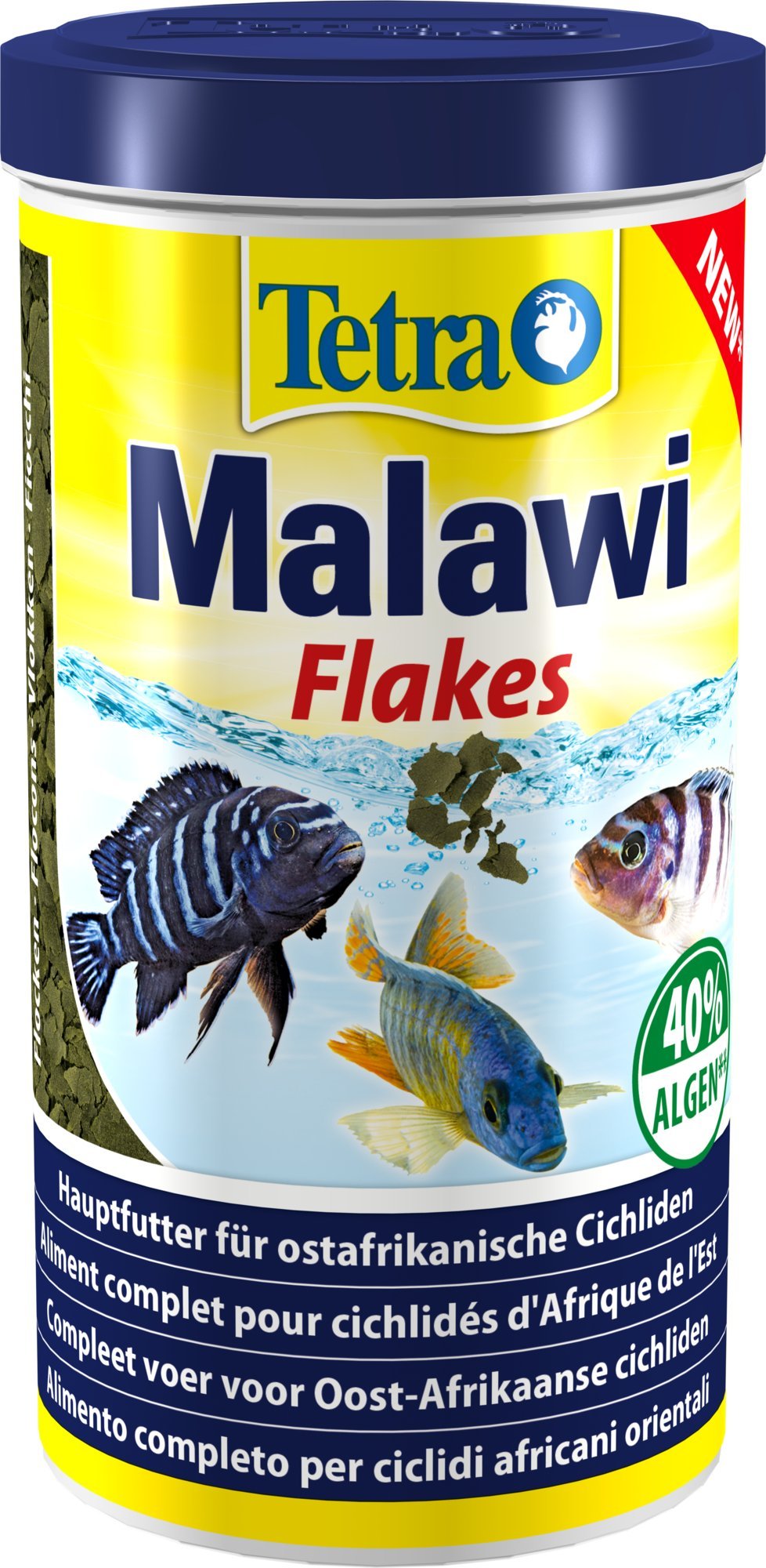 Tetra Malawi Flakes - Nourriture pour Poissons en Flocons - pour Tous Les cichlidés herbivores d'Afrique de l’Est - 1 l